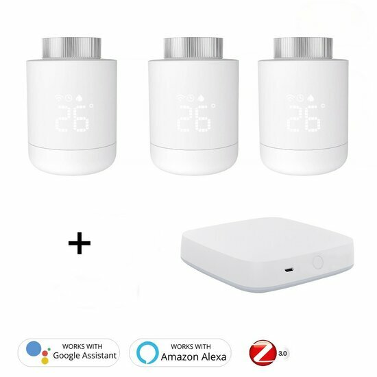 Set of Smart Programmable Radiator Valves + Zigbee 3.0 Gateway &quot;Expert&quot;