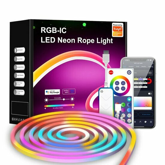 Smart WiFi Neon LED Strip RGB 10m IP67 (waterproof)