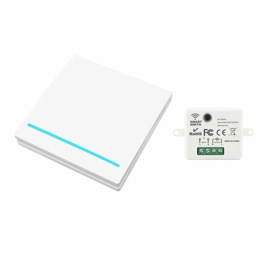 RF 433Mhz Smart Wireless Switch White (1-button)