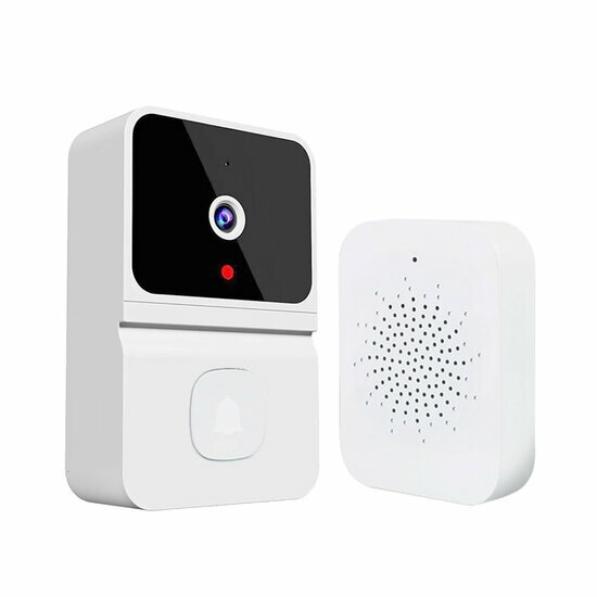 Cam&eacute;ra de porte Wifi Fisheye 1280P (blanche)