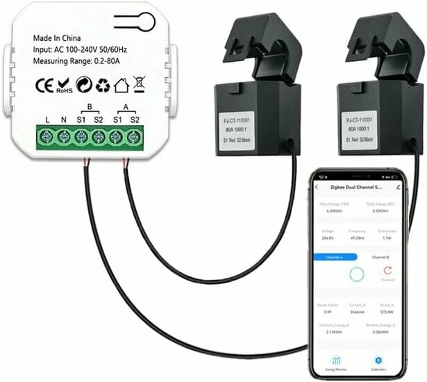 Smart Energie monitor 2 klemmen