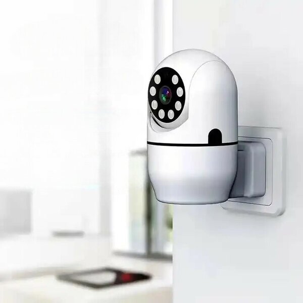 Wifi Beveiligings Camera 2,4Ghz met directe EU 230v netstroom aansluiting