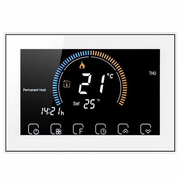 WiFi Einbau-Thermostat mit Touchscreen f&uuml;r Heizung (wei&szlig;)