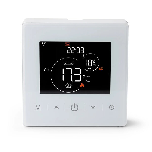 WiFi Wall Thermostat with Touchscreen for Heating (with smart statistics)