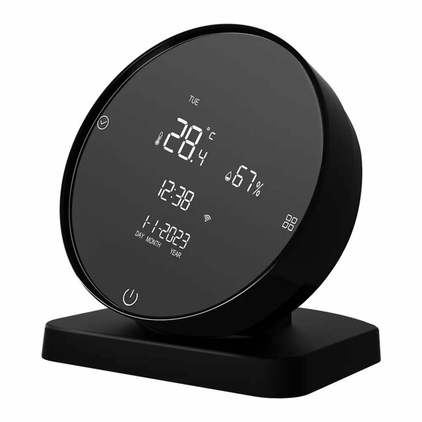 WiFi Wireless Thermostat with Touchscreen for Heating (black)