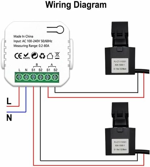 Intelligenter Energiemonitor 2 Klemmen