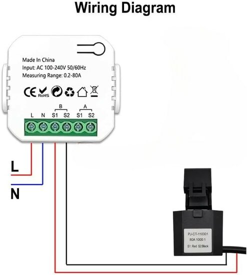 Moniteur d&#039;&eacute;nergie intelligent 1 pince