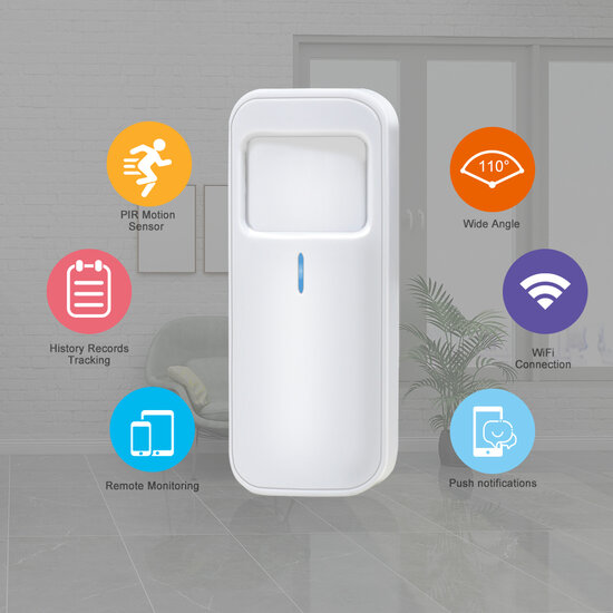 Capteur de mouvement intelligent Wifi 10 m&egrave;tres