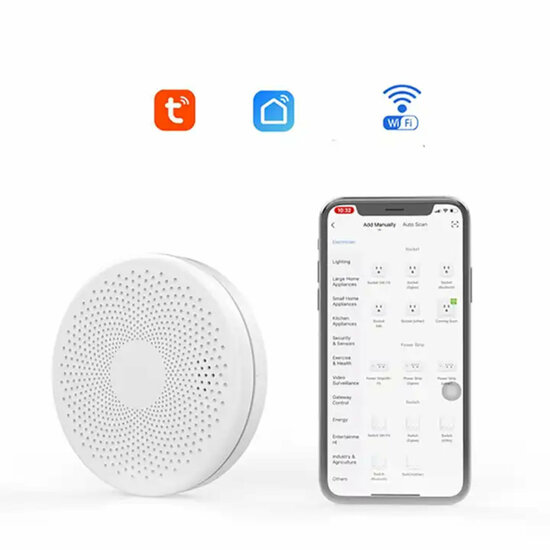 D&eacute;tecteur combin&eacute; Wifi (fum&eacute;e + monoxyde de carbone) + app