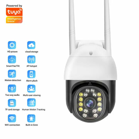 WiFi Security Camera with Bracket for Outdoors