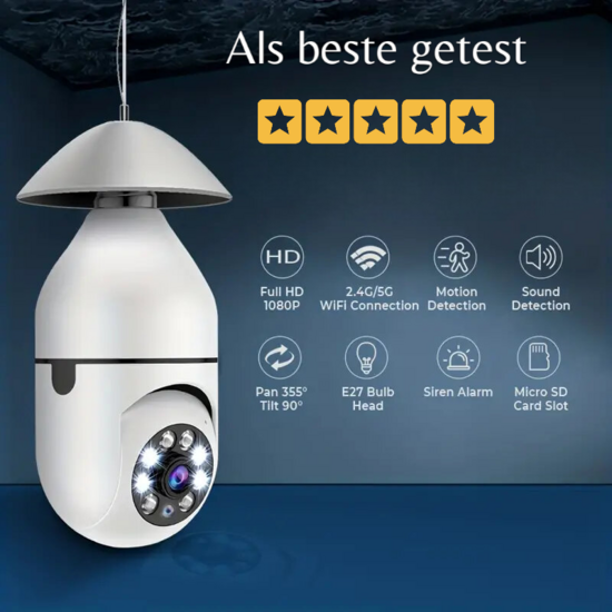 WiFi Security Camera 360&deg; E27 Screw 2.4Ghz (Tuya)