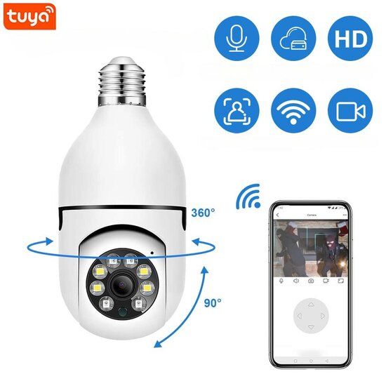 WiFi Security Camera 360&deg; E27 Screw 2.4Ghz (Tuya)