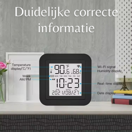 Wifi Draadloze Slimme Temperatuur &amp; Hygrometer + IR Universele afstandsbediening