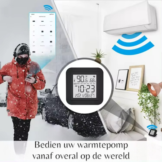 Wifi Draadloze Slimme Temperatuur &amp; Hygrometer + IR Universele afstandsbediening