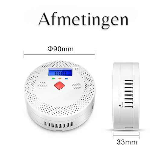 CO-Melder mit Display und Alarm bei 128ppm