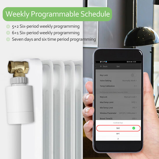 Set Slimme Programmeerbare Radiatorknoppen + Zigbee 3.0 Gateway &quot;Basic 1&quot;