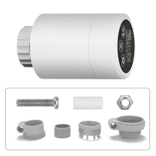 Set Slimme Programmeerbare Radiatorknoppen + Zigbee 3.0 Gateway &quot;Basic 1&quot;