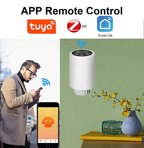 Set of Smart Programmable Radiator Valves + Zigbee 3.0 Gateway &quot;Basic 1&quot;