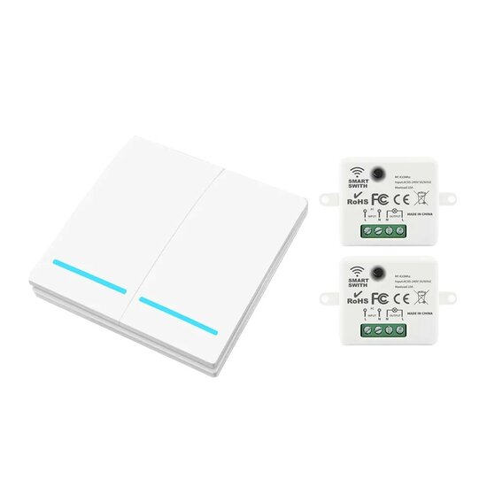 RF 433Mhz Smart Wireless Switch White (3-button)