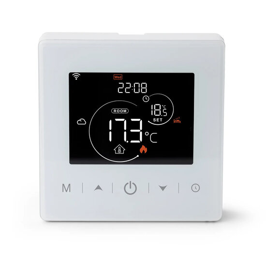 WiFi Wall Thermostat with Touchscreen for Heating (with smart statistics)