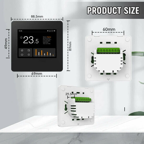 WLAN-Einbauthermostat mit Einblick in Verbrauch und Kosten mit praktischen Diagrammen