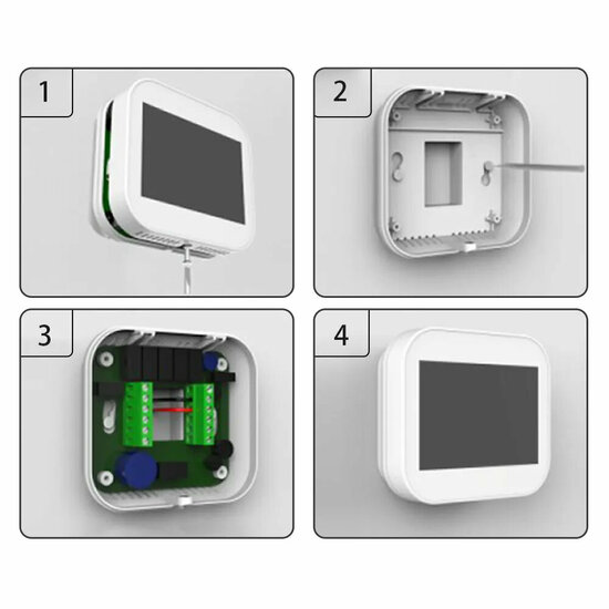 Thermostat WiFi en saillie avec aper&ccedil;u de la consommation et des co&ucirc;ts avec graphiques pratiques