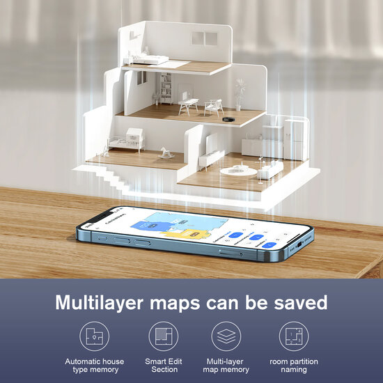 Wifi Robotstofzuiger met Dweilfunctie &ndash; XL Waterreservoir, Slimme Navigatie &amp; App-bediening