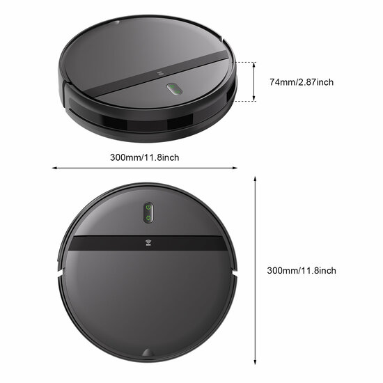 Smart Wifi Robotstofzuiger | 3-in-1: Stofzuigen, Dweilen &amp; Vegen