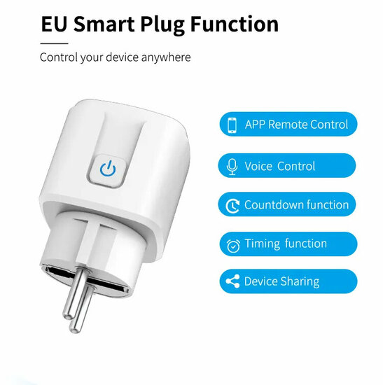 3-PACK | Slimme Stekkers 16A | WiFi &amp;amp; Bluetooth | Energiemeter | Werkt met app